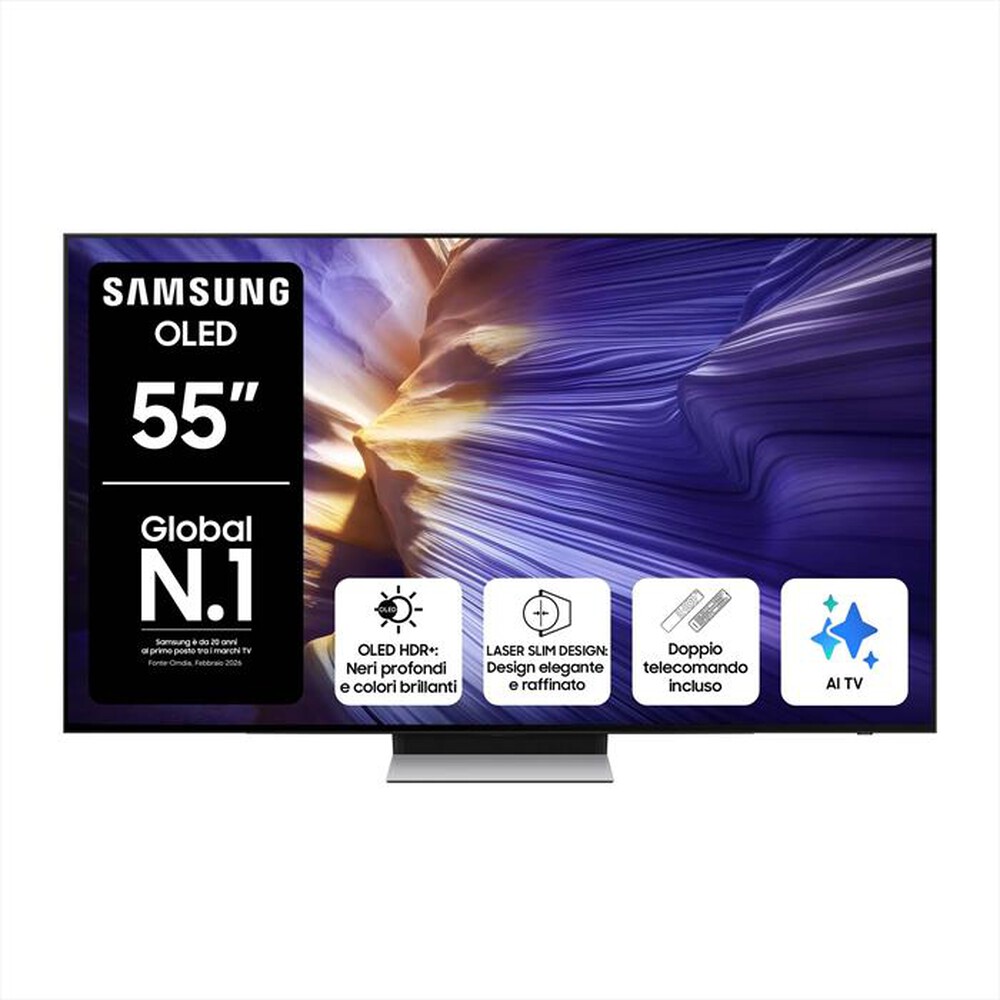 SAMSUNG - Smart TV OLED UHD 4K 55" QE55S90FAEXZT-Graphite Black