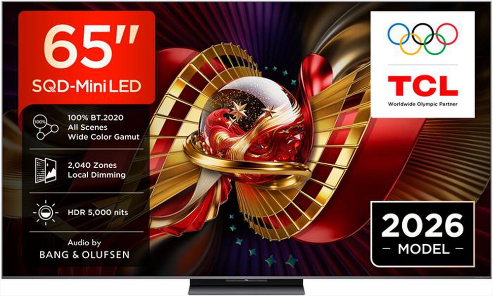 TCL - Smart TV SQD Mini LED 4K 65" 65C8L-Nero