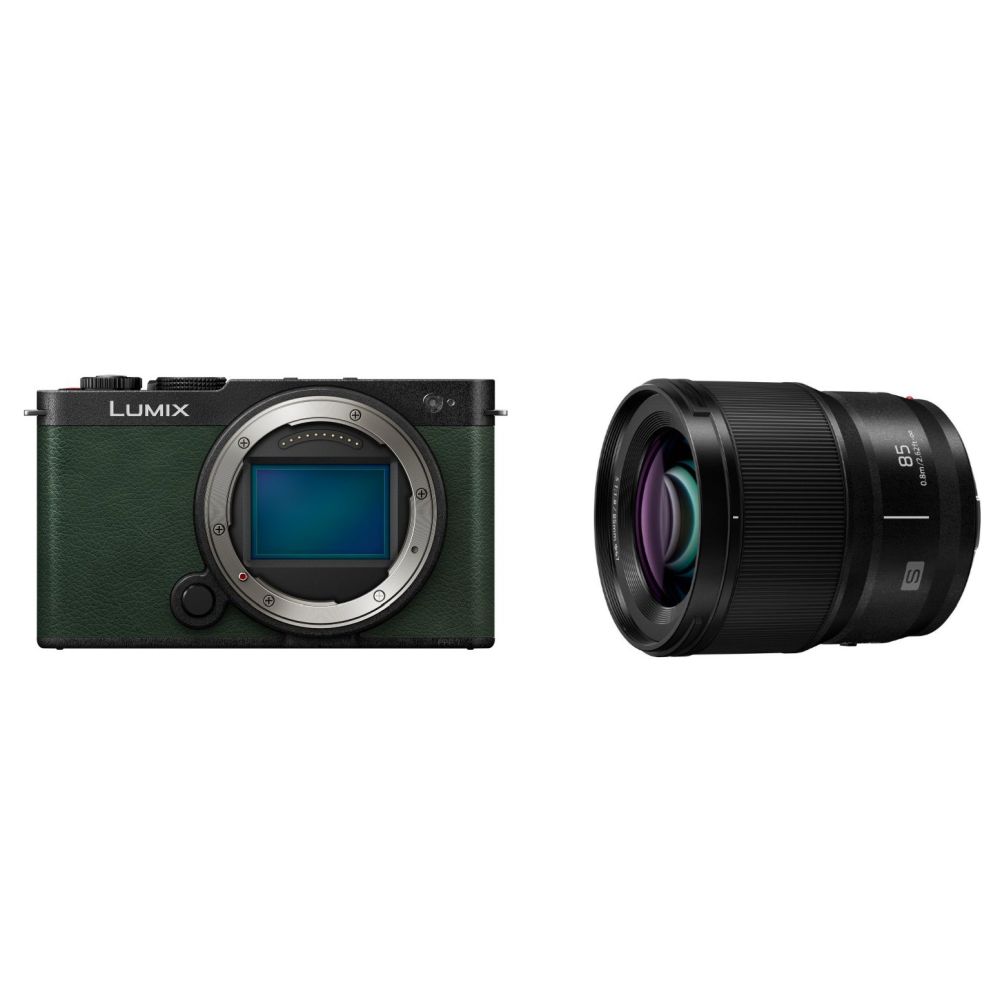 Panasonic Lumix S9 Corpo Dark Olive + Lumix S 85mm F/1.8